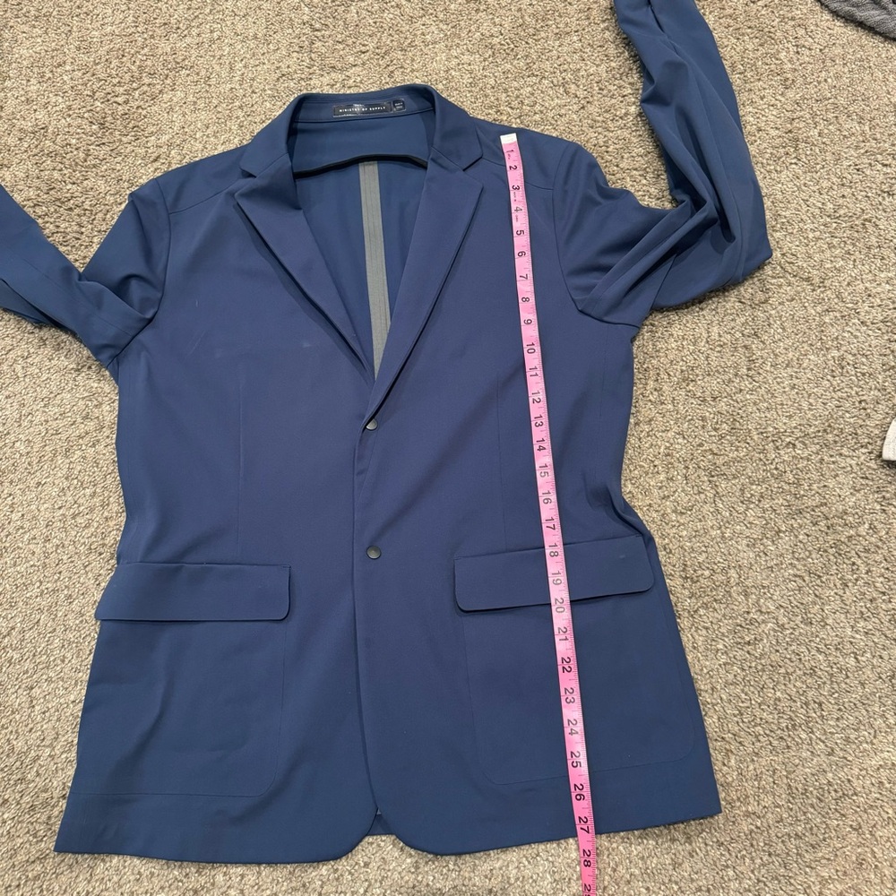 NWOT Ministry of Supply Blazer M Navy Aviator Sport Jacket TechWear Sportcoat - Picture 13 of 14